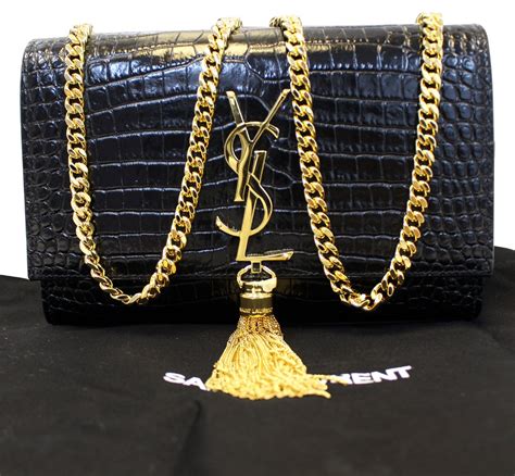 ysl shiny clutch|YSL crocodile clutch.